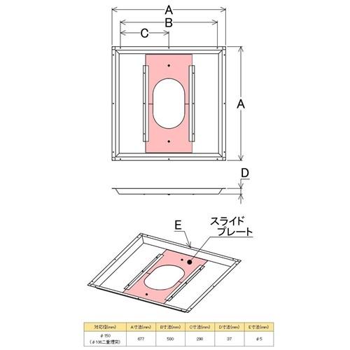 HONMA ホンマ製作所 黒ステンレス 天井・屋根用自在眼鏡板≪煙突壁出し