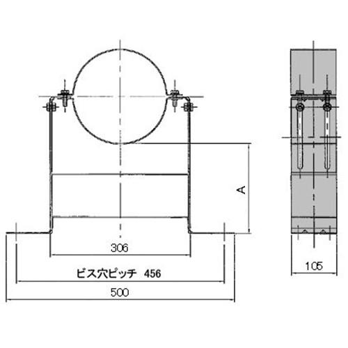 HONMA ホンマ製作所 ステンレス 壁面取付金具≪煙突支持部材/φ150mm用 