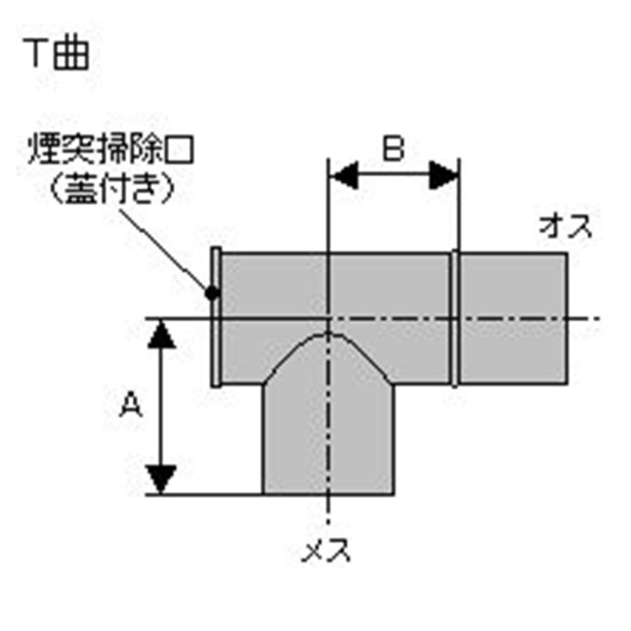 HONMA ホンマ製作所 ステンレス T曲≪ハゼ折り煙突（シングル）/煙突径φ120mm≫ [No.12045]｜yamakishi｜02