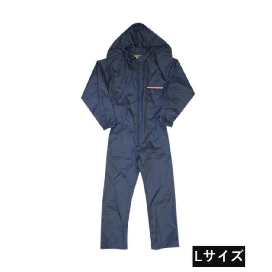 鈴木産業 ナイロンツナギ Lサイズ [レインウェア レインスーツ 合羽