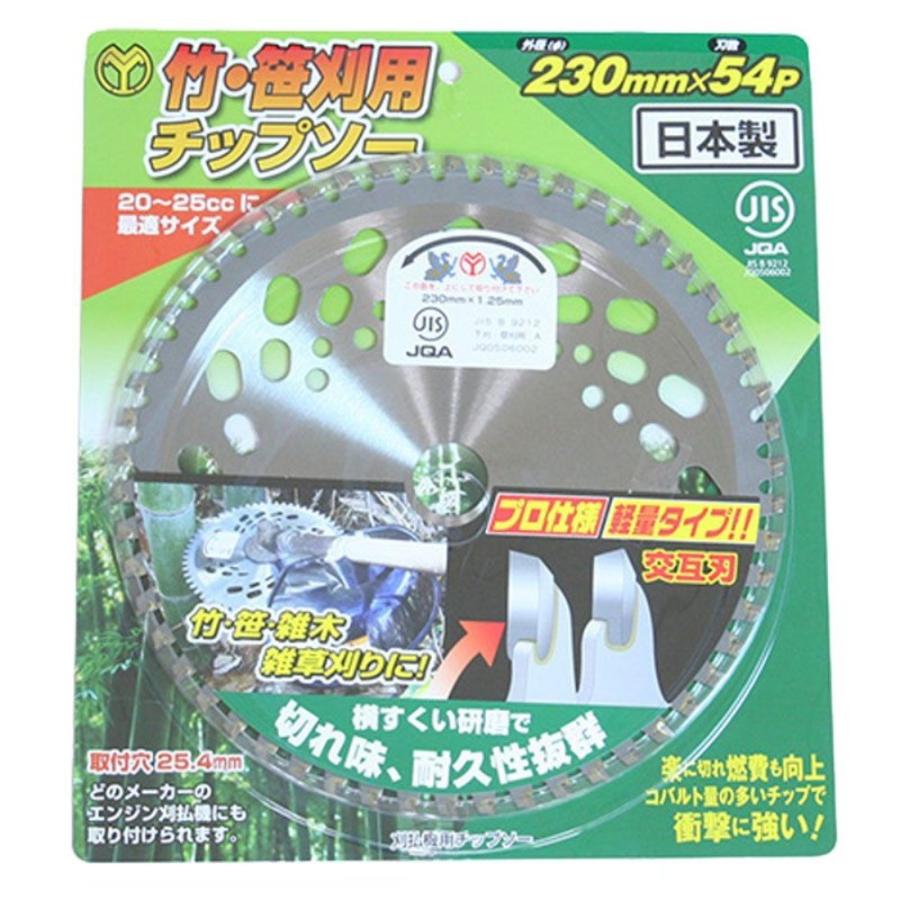 山口 竹・笹刈用チップソー 230mm×54P [刈払機 草刈り 草刈機 パーツ