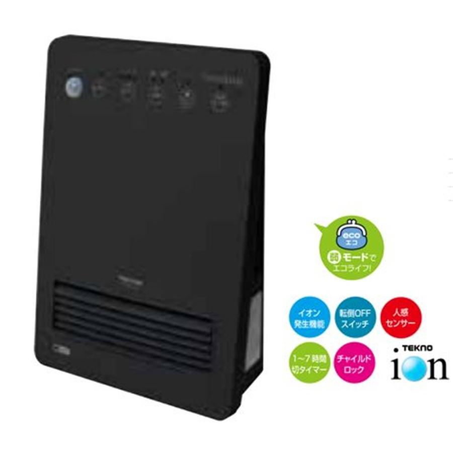 テクノス(TEKNOS) 人感付きセラミックヒーターブラック [暖房 足もと