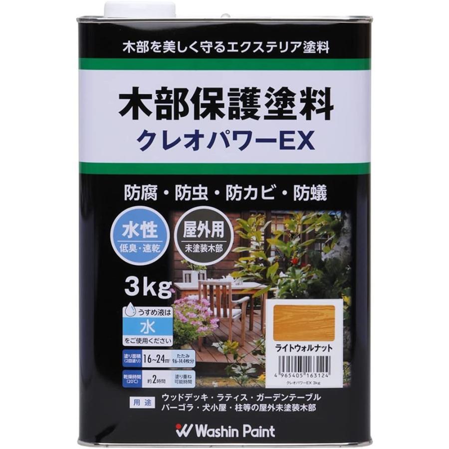 和信ペイント クレオパワーEX 3kg [塗料 水性 木材 保護 屋外 防腐 