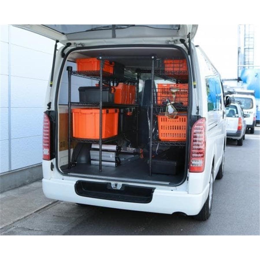 アイリスオーヤマ 職人の車載ラックブラック [工具 資材 収納 工事 