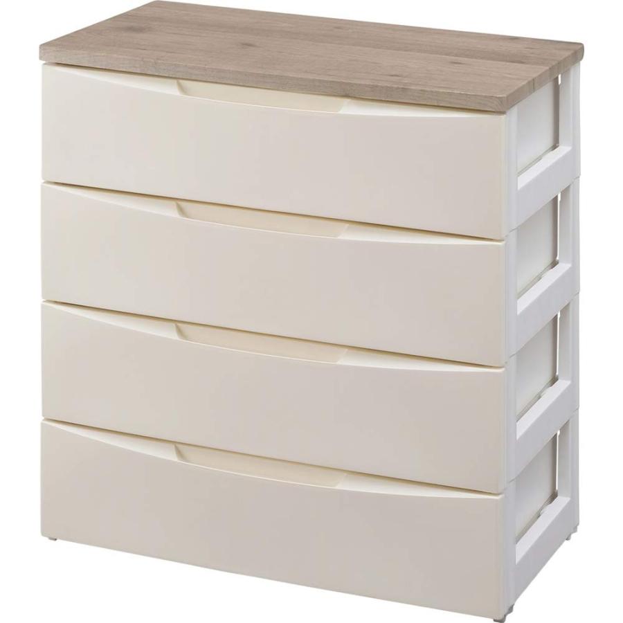 アイリスオーヤマ デザインウッドトップチェスト/DW-724 グレー/幅73cm 4段 アイリスオーヤマ ウッドトップチェスト 幅73cm 4段 ホワイト HG-724 1台（ご注文単位1台）【直送品】 包装用品・店舗用品の業務用通販  シモジマ公式