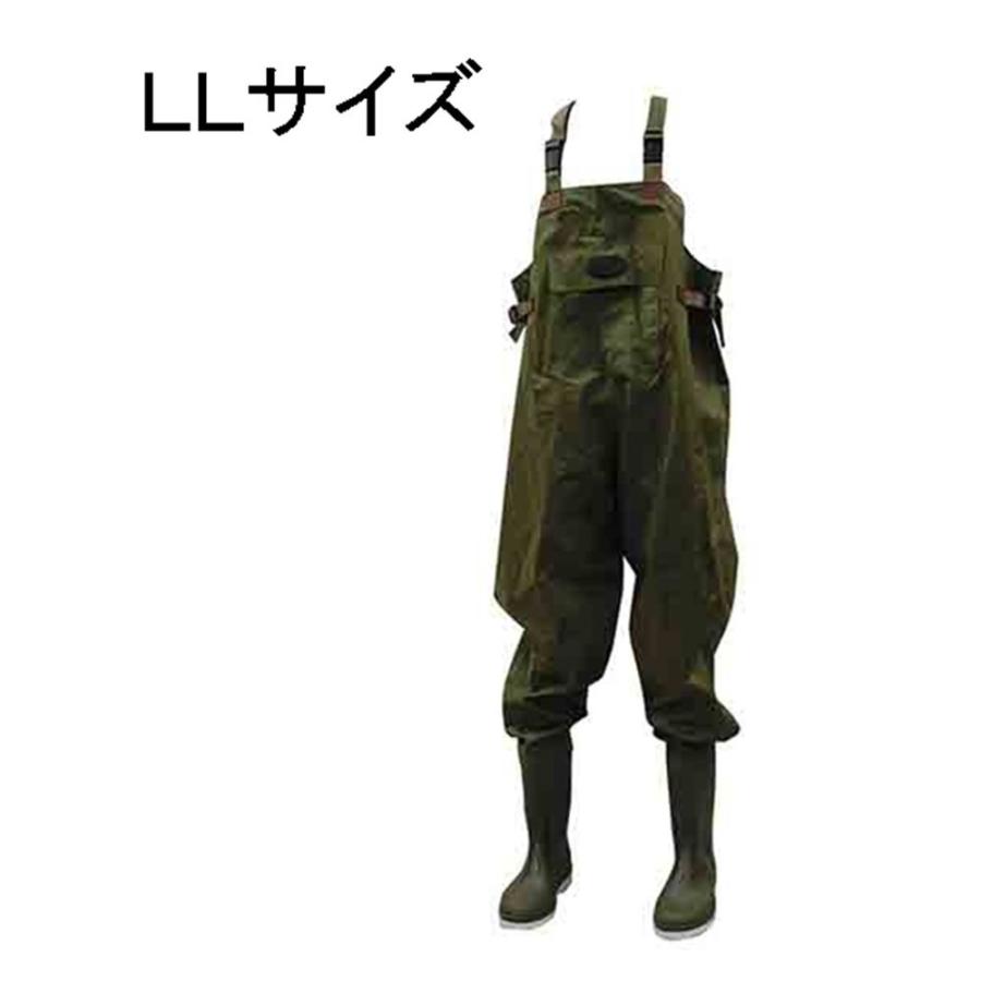全国送料無料！！新品！！4L オカモト 胴付き長靴 ウェダーチェスト #80233 [胴長 どうなが 釣り