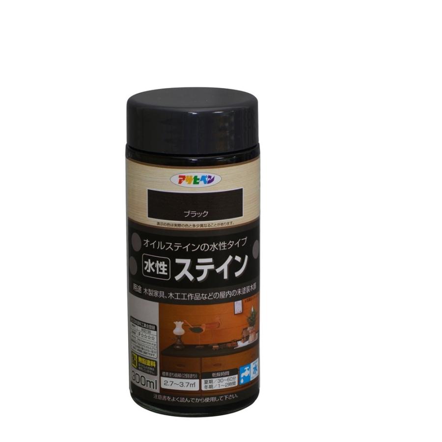 アサヒペン 水性ステインブラック 300ml｜yamakishi