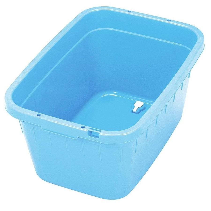 ② 角型タライ24L ブルー 新品と中古セット TONBO（新輝合成） トンボ 角型タライジャンボ水抜栓付 ブルー 60型