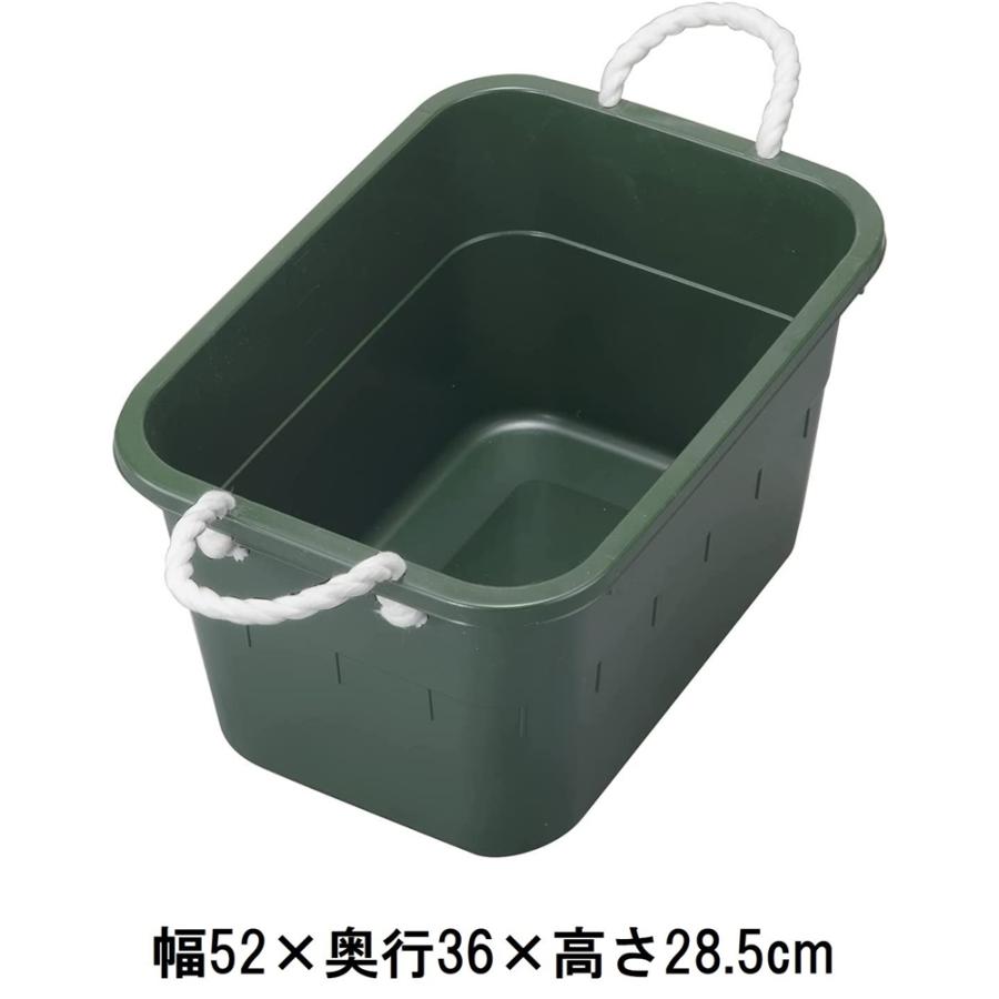 新輝合成 角型タブ 36型 36L 持ち手・ひも付き [収納 園芸 タライ