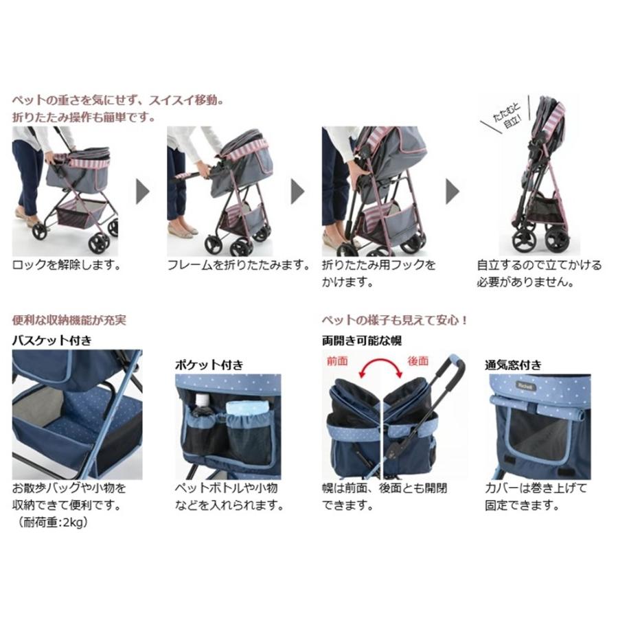 リッチェル ペットカート エルフィ ブルー 【〇】 爆買 : ヤマキシ
