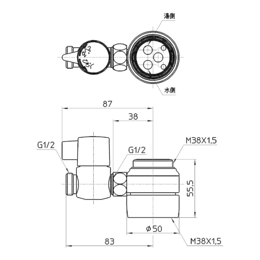 SANEI(水栓金具) SANEI シングル混合栓用分岐アダプター SANEI(水栓金具) SANEI シングル混合栓用分岐アダプター
