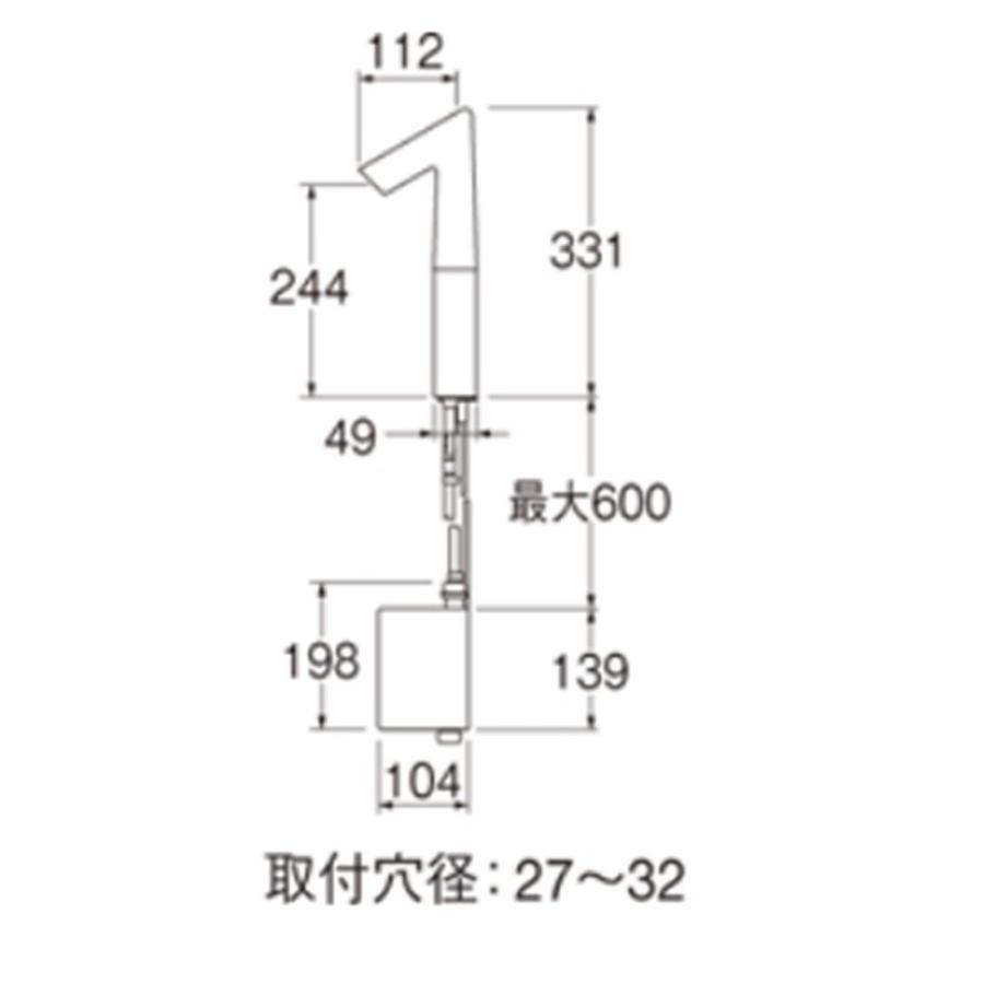 SANEI　自動水栓(発電仕様)　[単水栓　センサー　泡沫　吐水　手洗い]　EY506HE-2T-13