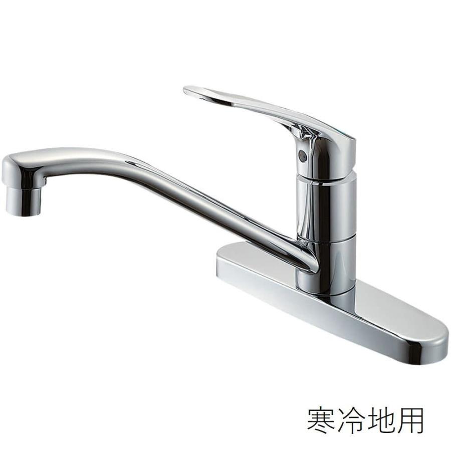 SANEI シングル台付混合栓 (寒冷地用) [キッチン 水栓 蛇口 交換 リフォーム 泡沫吐水] K676EK-13 爆買