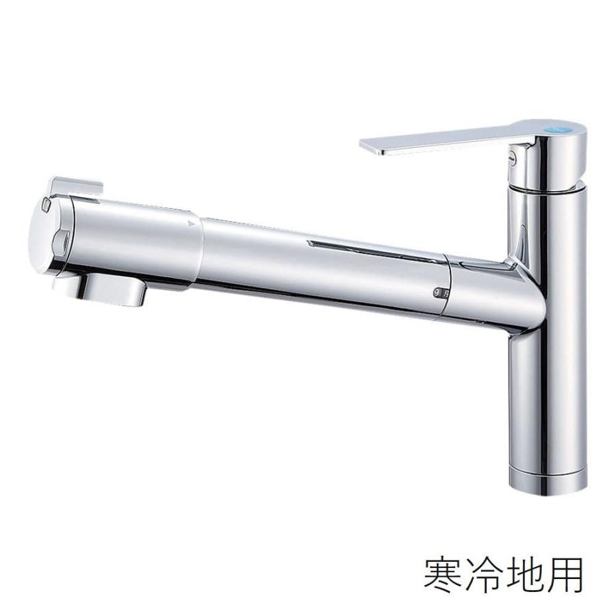 SANEI シングル浄水器付ワンホールスプレー混合栓 (寒冷地用) [キッチン 水栓 蛇口 交換 リフォーム ホース引出し 1.1m シャワー 泡沫] K87580E1JK-13