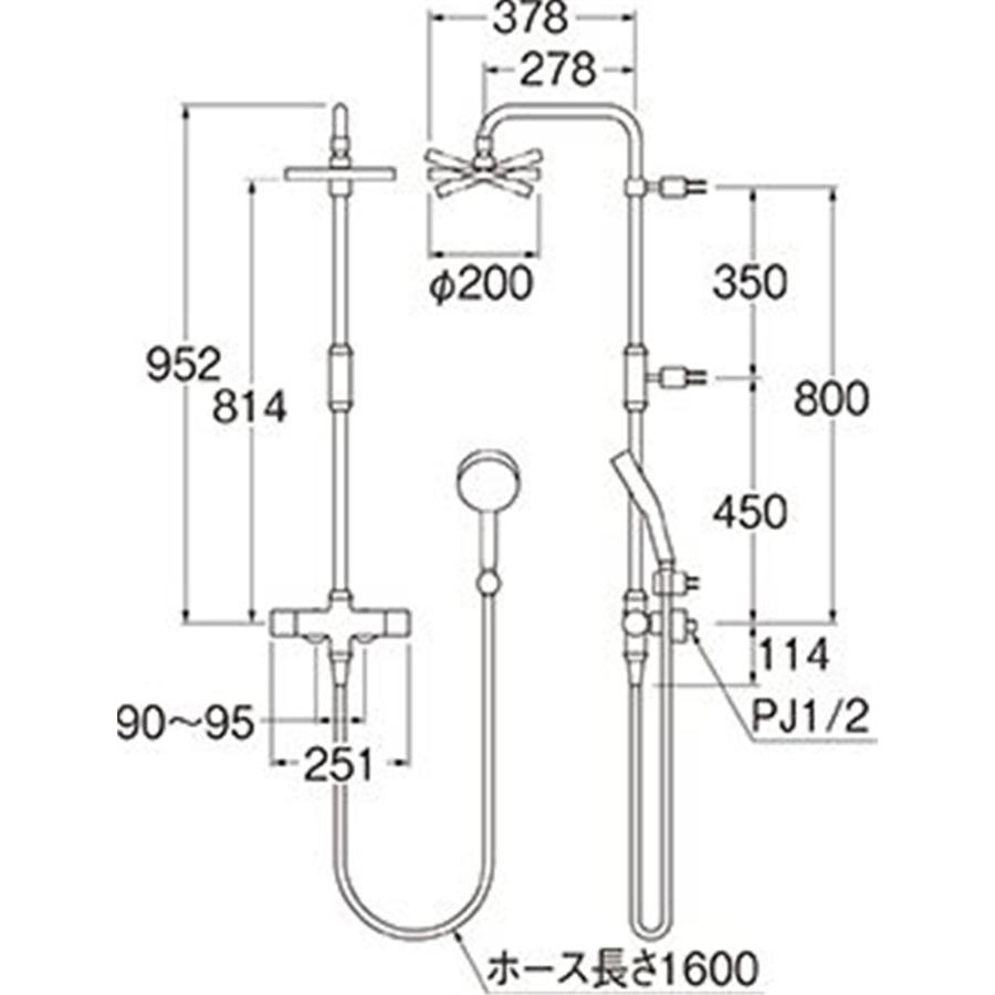 SANEI(水栓金具) SANEI cye サーモシャワー混合栓 マット SANEI(水栓金具) SANEI cye サーモシャワー混合栓 マット