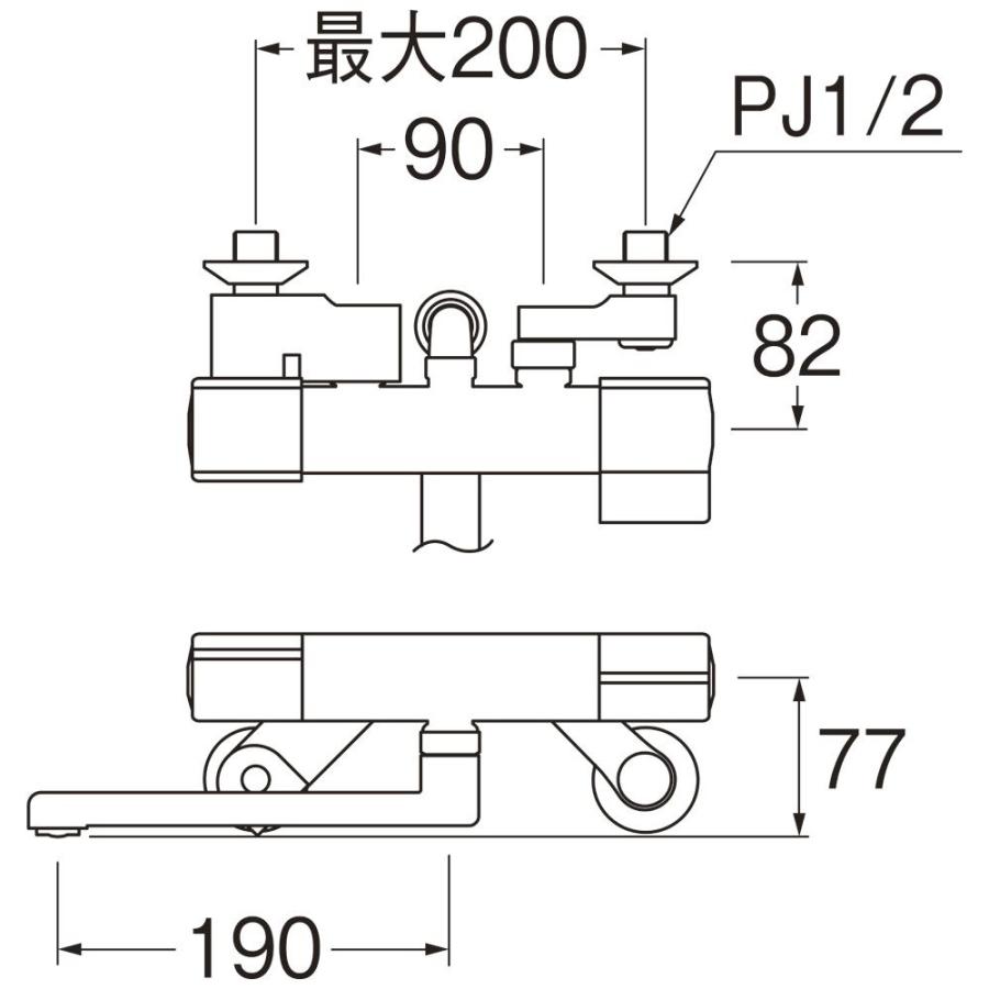 送料無料】サンエイ SANEI 浴室用サーモシャワー混合栓 SK18CT53U-13 