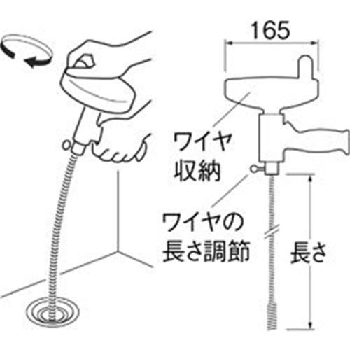 三栄水栓 SANEI パイプクリーナー3M《メンテナンス用品/パイプクリーナー》 [PR802S-3]｜yamakishi｜02