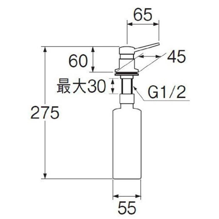 三栄水栓/SANEI ソープディスペンサー W170 JAN：4973987959332-