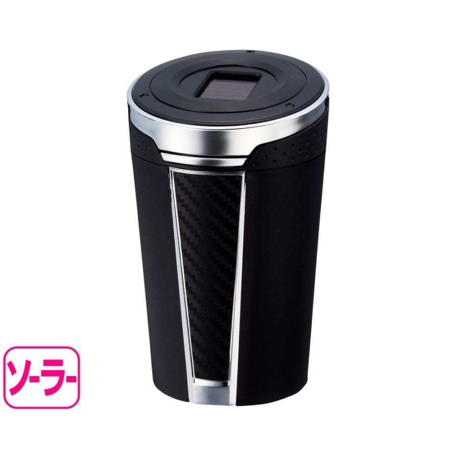 星光産業 EXEA(エクセア) ソーラーライトアッシュ BK ブラック [カー用品 カーアクセサリー 車内 灰皿 ドリンクホルダー型] ED ...