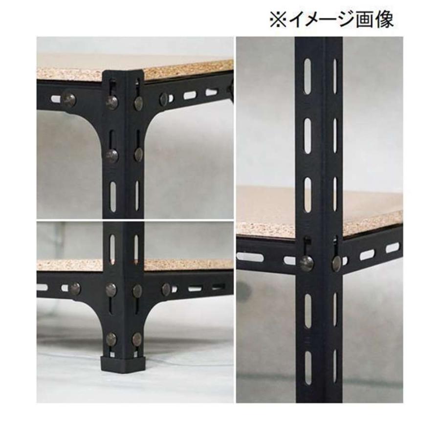 キタジマ アングル棚 4段 ブラック 幅90×奥行60×高さ120cm [スチールラック]【離島配送不可】【時間帯指定不可】【同梱不可】 AD-53-4-B 【C】【代引不可】