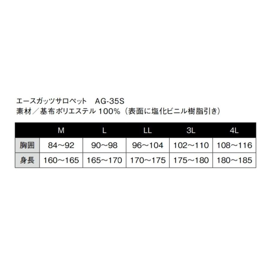 コヤナギ AG-35S エースガッツサロペット(レインウェア) ネイビー LL｜yamakishi｜02