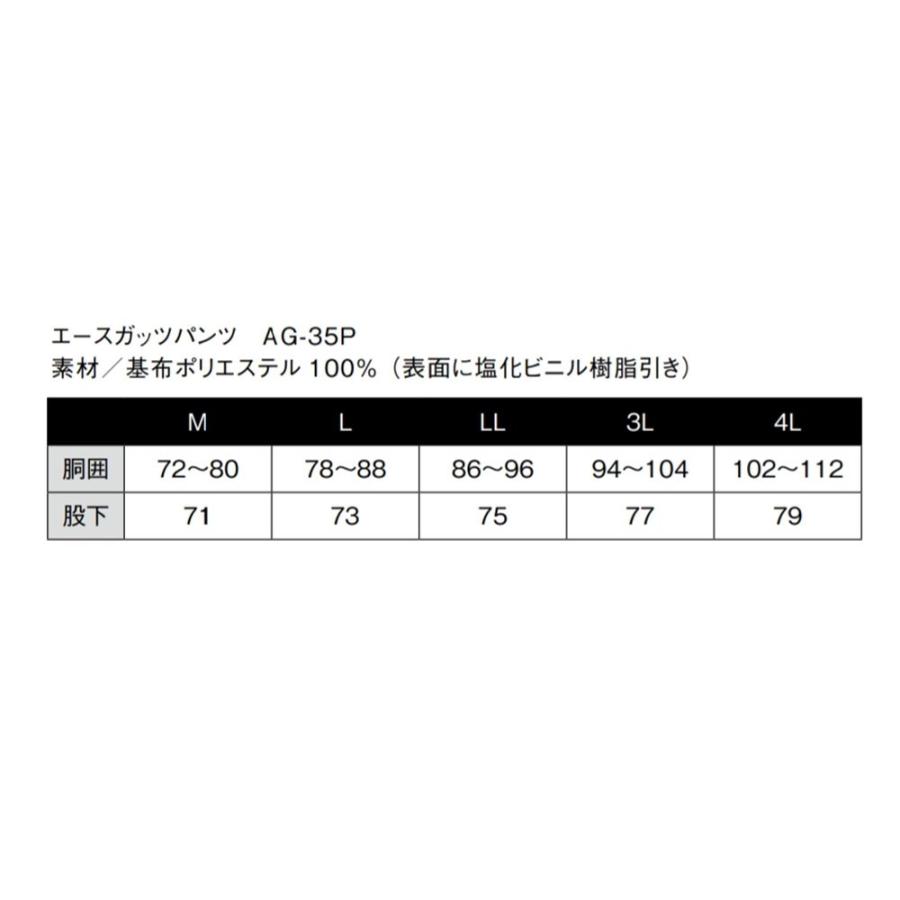コヤナギ AG-35P エースガッツパンツ(レインウェア) グレー 3L｜yamakishi｜02