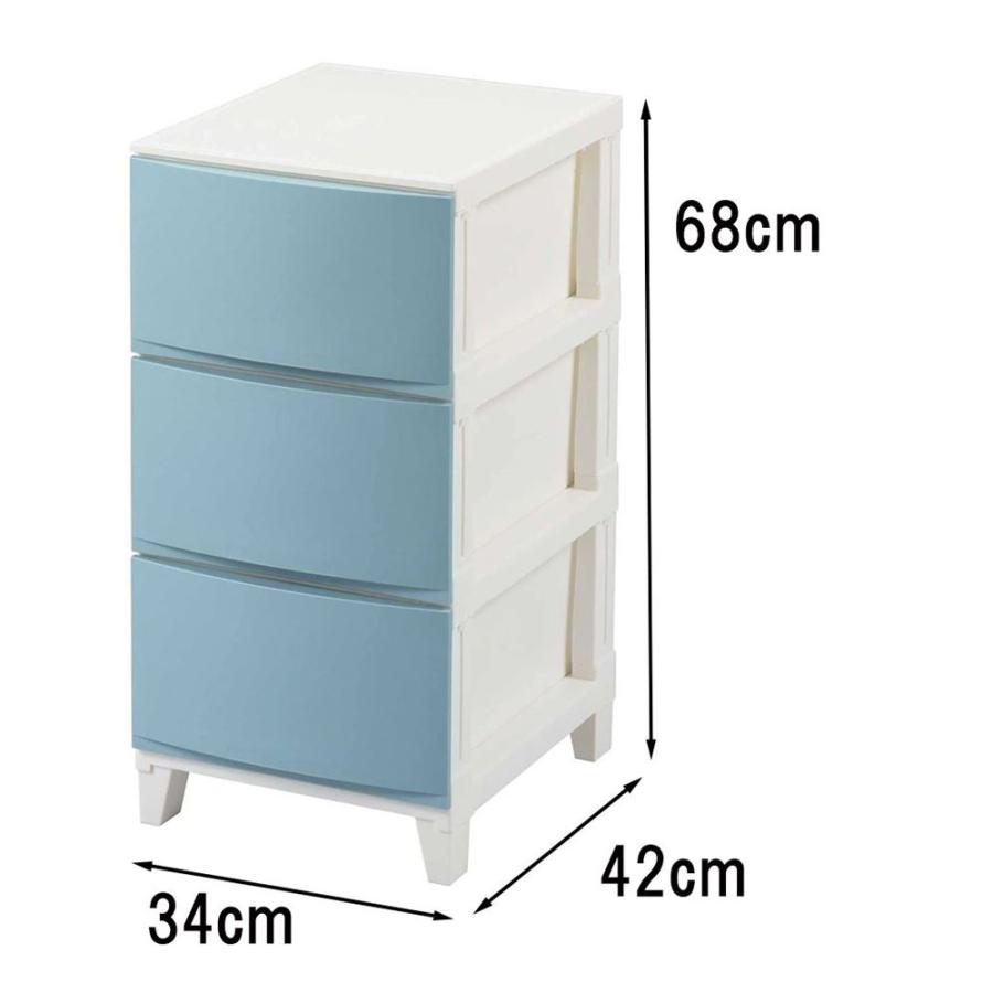 サンカ ROOMSシェード スリム3段(幅34×奥行42×高さ68cm) 343 [収納