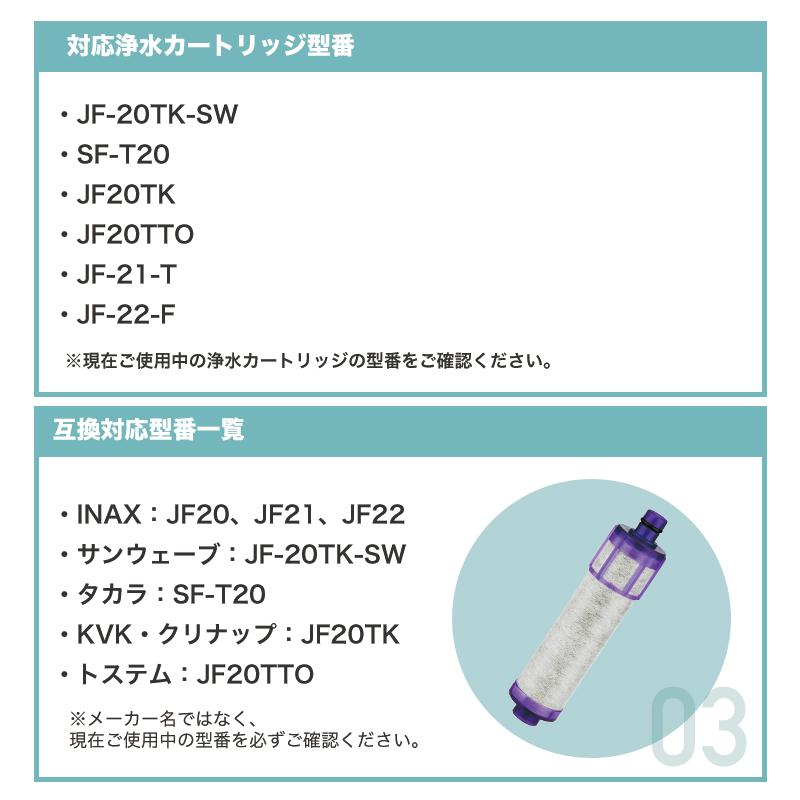 JF-22 JF-20TK-SW SF-T20 JF20TTO JF20TK 浄水カートリッジ 一体型浄水 