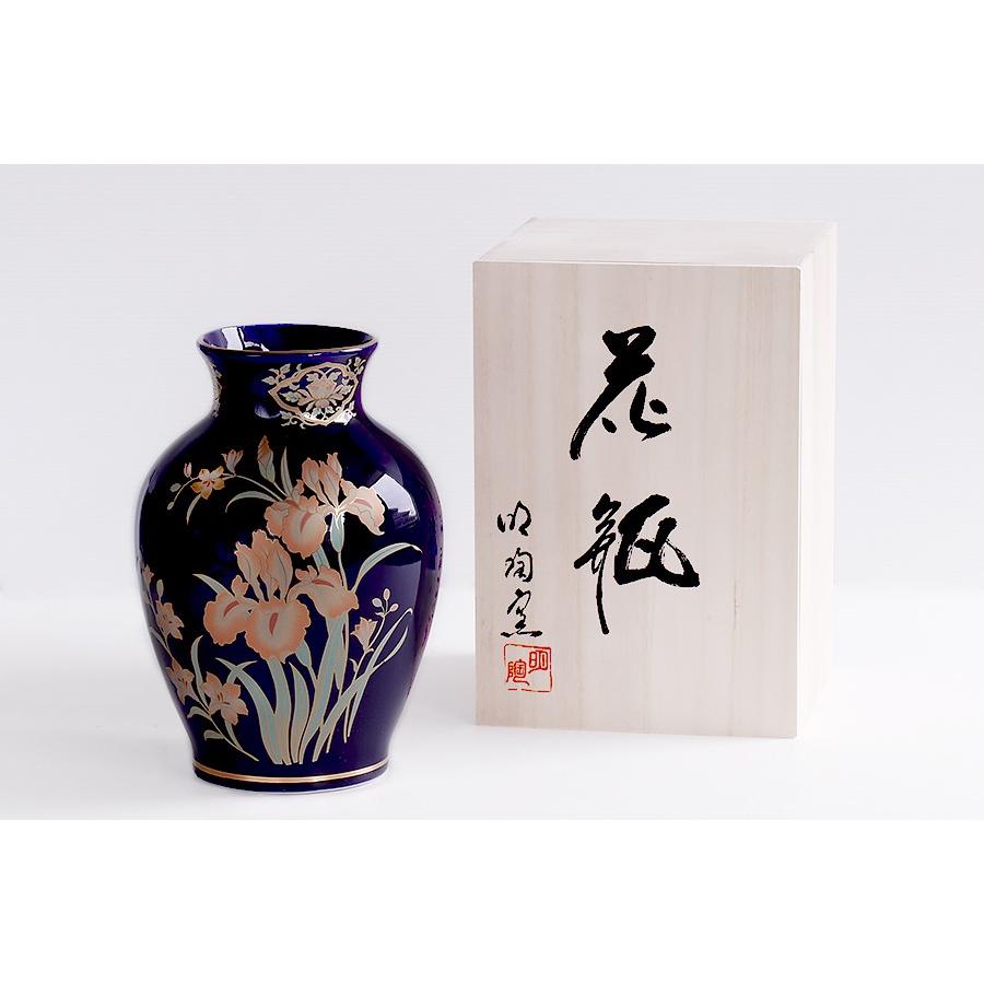 神棚 神具 仏具 やまこう 国産 陶器 □ 菖蒲 8寸 瑠璃 □ サイズ約 (cm