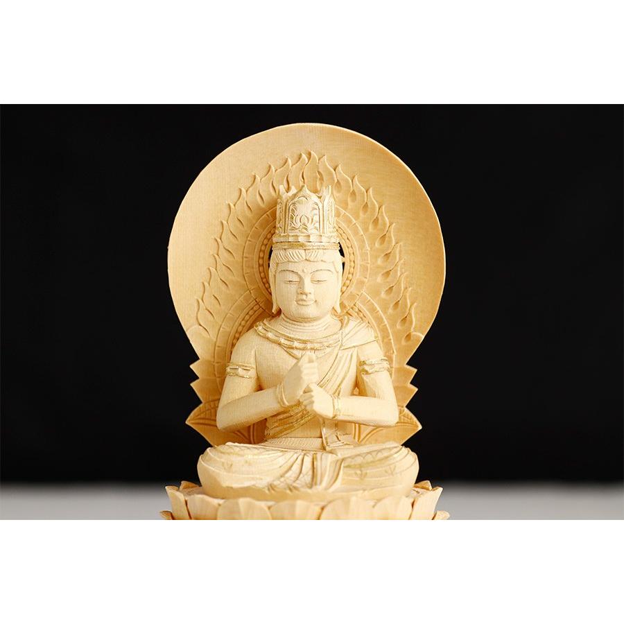 神棚 神具 仏具 やまこう 仏像 □ 白木 2寸【金泥描き】大日如来像