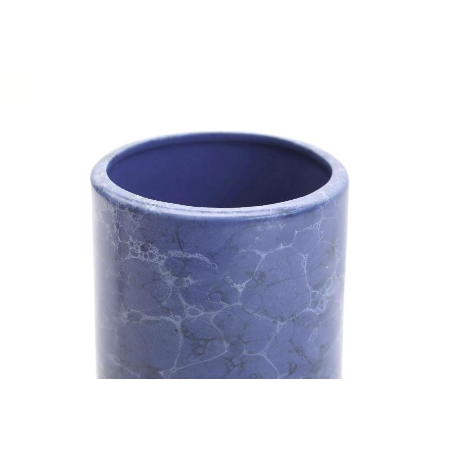 青紫色 陶器 花瓶 高さ21cm 神棚 神具 仏具 やまこう 国産 陶器 投入 □ 紺碧 7寸 □ 2本組 □ 高