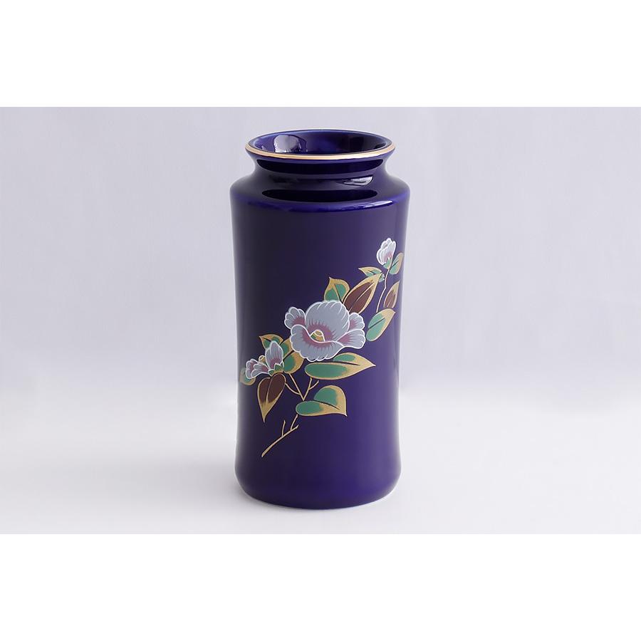 神棚 神具 仏具 やまこう 国産 陶器 花瓶 □ 花柄 5寸 瑠璃 □ 仏壇