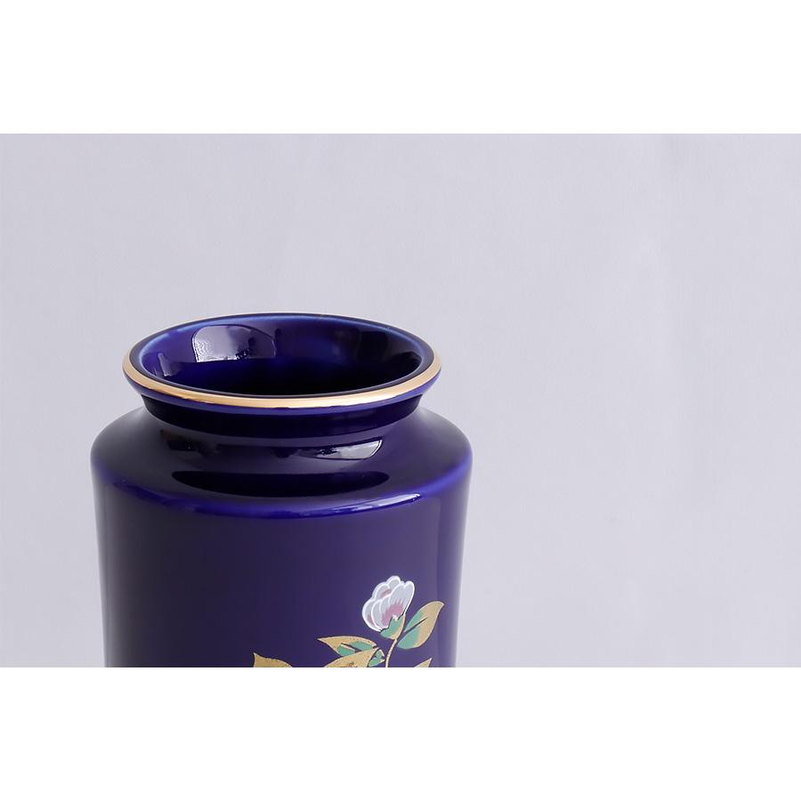 神棚 神具 仏具 やまこう 国産 陶器 花瓶 □ 花柄 5寸 瑠璃 □ 仏壇
