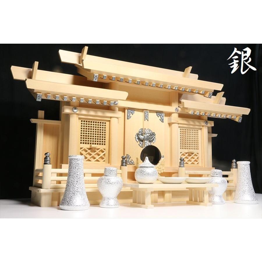 神棚 神具 仏具 やまこう モダン 美・木曽ひのき 限定 銀一色の 神棚 神具 仏具 やまこう モダン 美・木曽ひのき 限定 銀一色の