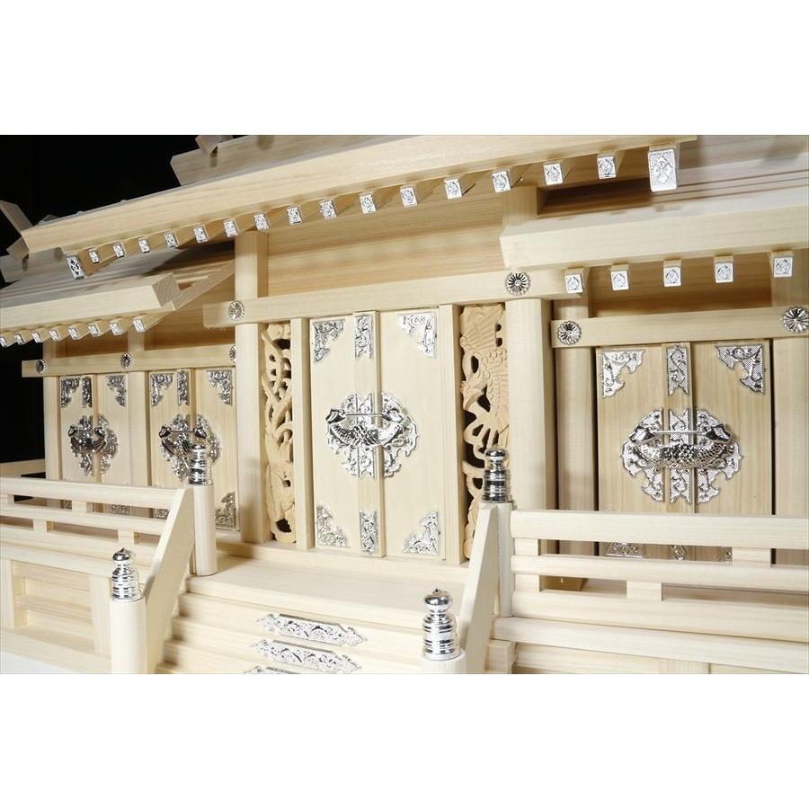 神棚 神具 仏具 やまこう 鳳凰五社 □ 屋根違い 銀風五社 鳳凰の彫刻