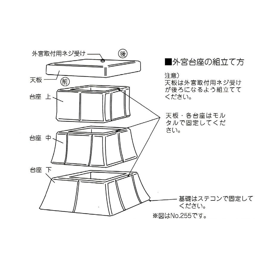 神棚 神具 仏具 やまこう 外宮 台座 □ 人口石台座 3段 天板 神棚 神具 仏具 やまこう 外宮 台座 □ 人口石台座 3段 天板