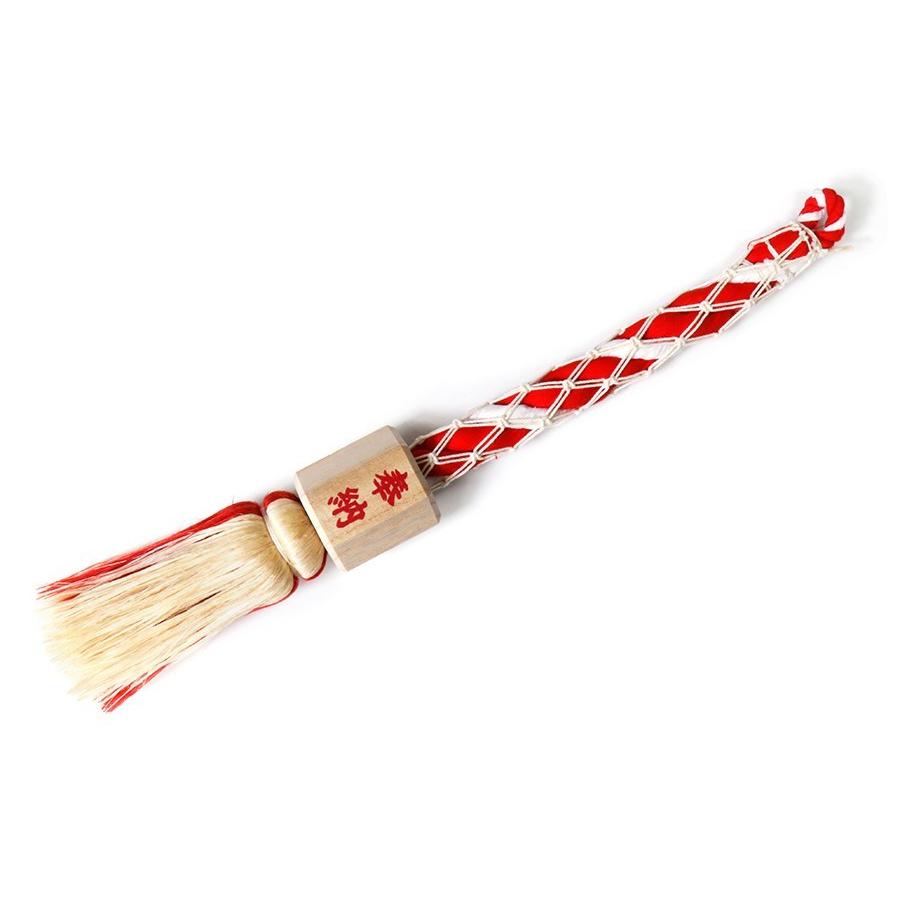 国産□ 紅白 鈴紐【藁芯】4尺 □ 奉納 □ 桐枠付 □ 鈴緒 神具