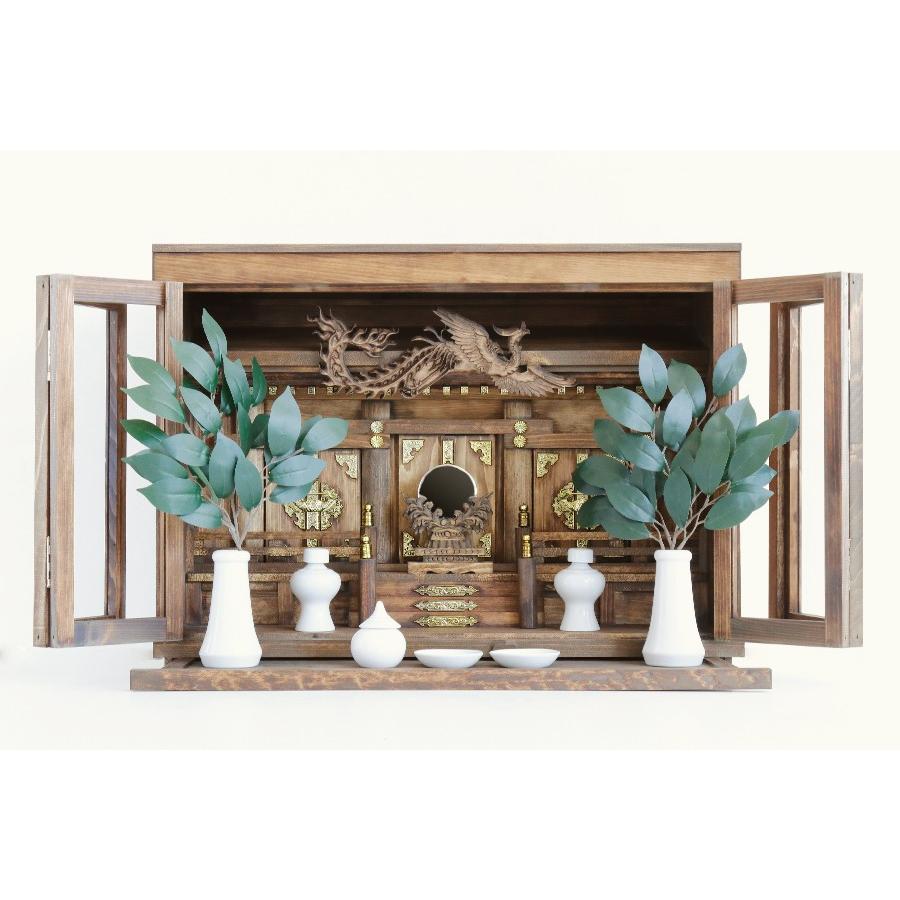 神棚 神具 仏具 やまこう 限定 手塗り 家具調 □□ 鳳凰の聖域 □□ 黒