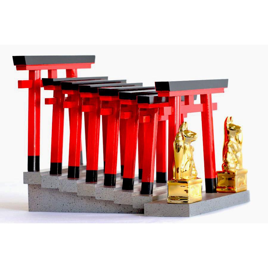 神棚 神具 仏具 やまこう お札立て 伏見稲荷 朱の鳥居八門 金 神棚 神具 仏具 やまこう お札立て 伏見稲荷 朱の鳥居八門 金