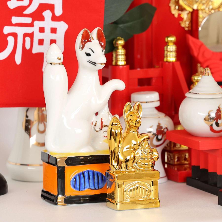 神棚 神具 仏具 やまこう 特上塗り 深紅の稲荷宮 二対のお狐様 神棚 神具 仏具 やまこう 特上塗り 深紅の稲荷宮 二対のお狐様