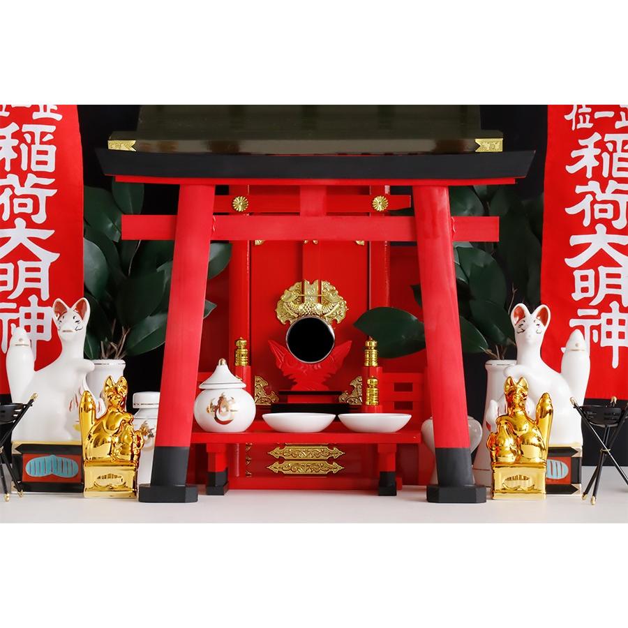 神棚 神具 仏具 やまこう 特上塗り □□ 深紅の稲荷宮 二対のお 神棚 神具 仏具 やまこう 特上塗り □□ 深紅の稲荷宮 二対のお