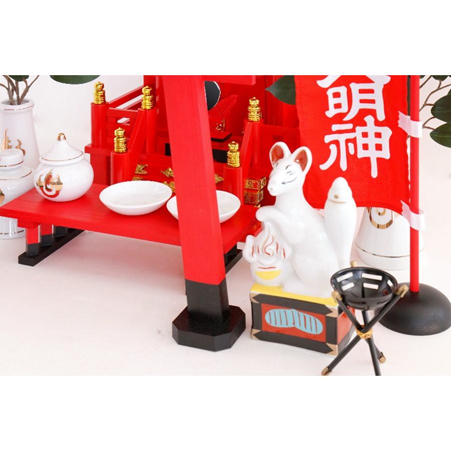 神棚 神具 仏具 やまこう 特上塗り □□ 深紅の稲荷宮 白狐 神棚 神具 仏具 やまこう 特上塗り □□ 深紅の稲荷宮 白狐