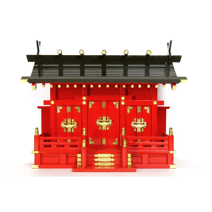 神棚 神具 仏具 やまこう 特上塗り □ 深紅の稲荷宮 通し屋根 三 神棚 神具 仏具 やまこう 特上塗り □ 深紅の稲荷宮 通し屋根 三