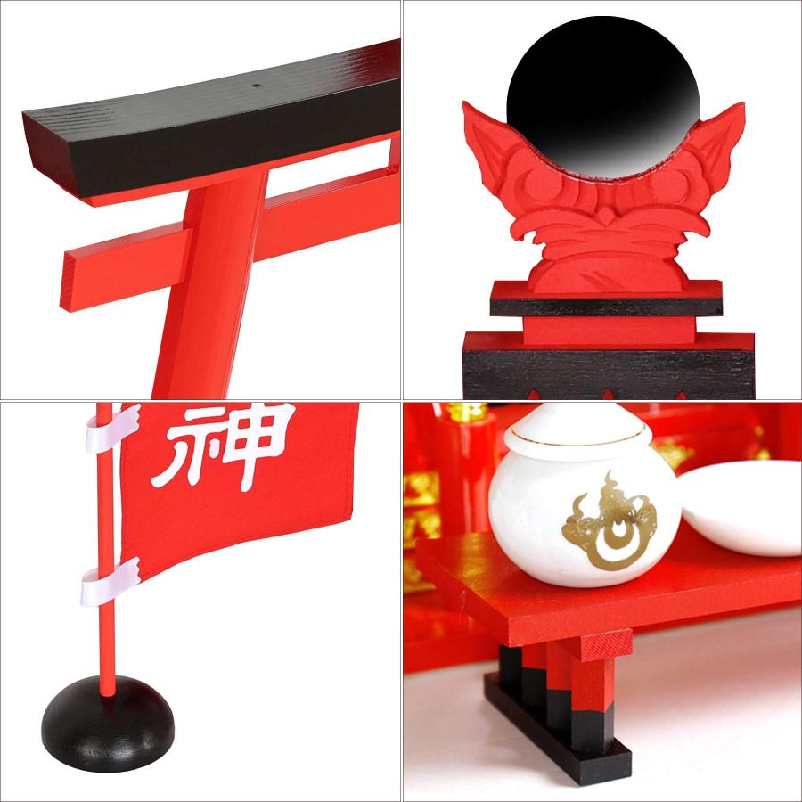 神棚 神具 仏具 やまこう 特上塗り 深紅の稲荷宮 通し屋根 三社 神棚 神具 仏具 やまこう 特上塗り 深紅の稲荷宮 通し屋根 三社