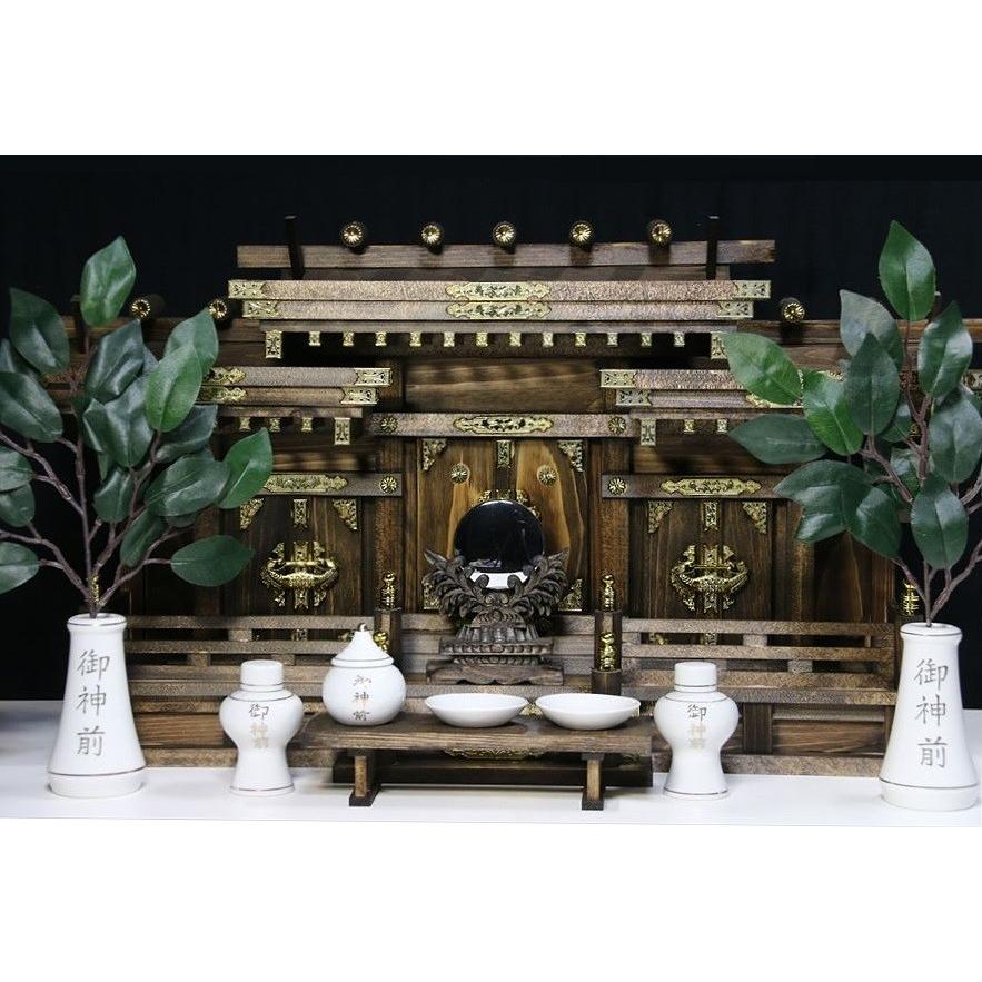 神棚 神具 仏具 やまこう モダン 三社 屋根違い 寿福宮 家具調 神棚 神具 仏具 やまこう モダン 三社 屋根違い 寿福宮 家具調