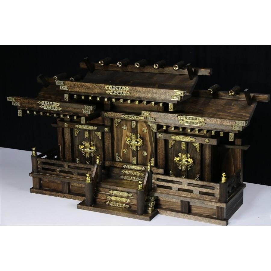 神棚 神具 仏具 やまこう モダン 三社 屋根違い 寿福宮 家具調 神棚 神具 仏具 やまこう モダン 三社 屋根違い 寿福宮 家具調
