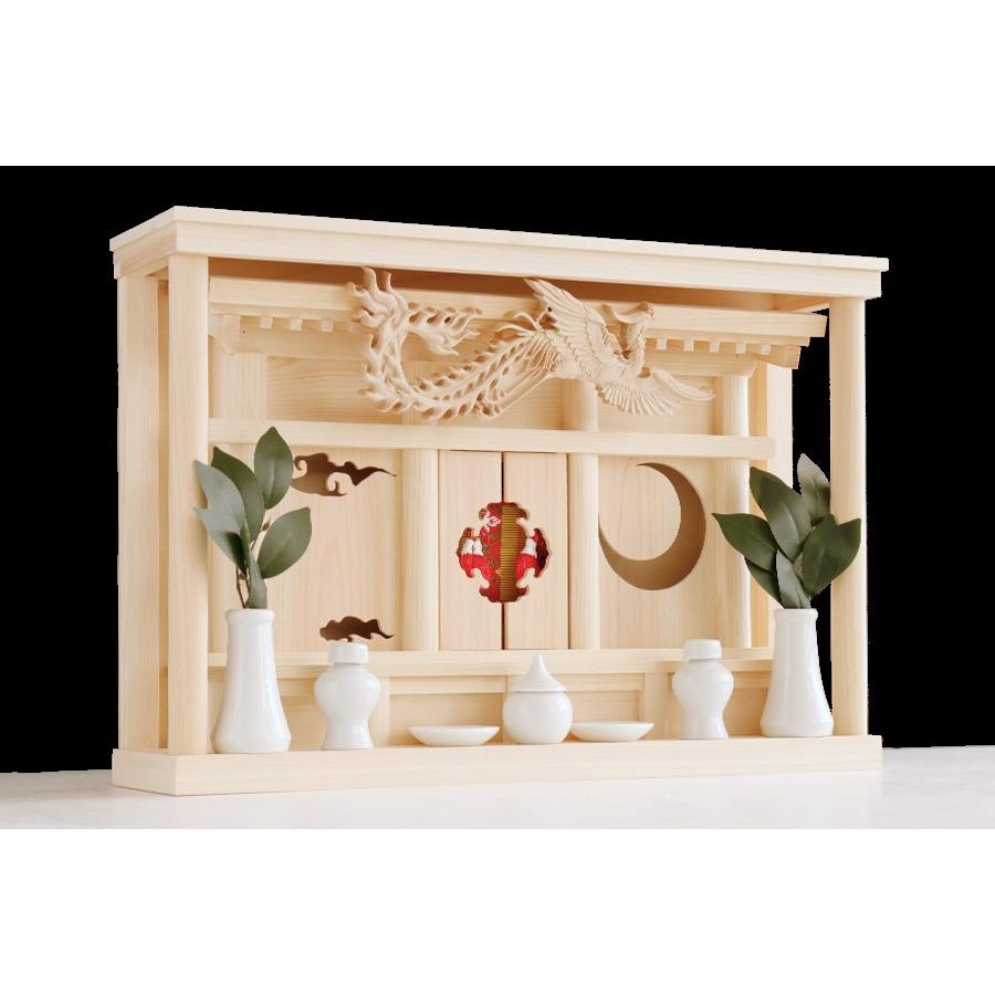 神棚 モダン セット 花鳥風月 鳳凰の聖域 神具付き 設置 壁掛け お供え Katyou Set 神棚 神具 仏具 やまこう 通販 Yahoo ショッピング