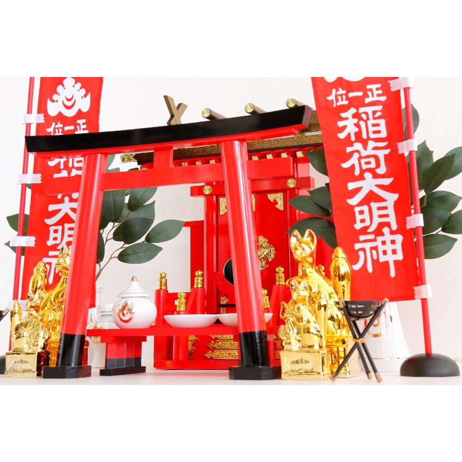 神棚 神具 仏具 やまこう 黄金屋根の稲荷宮 神棚セット □ 特上 重ね