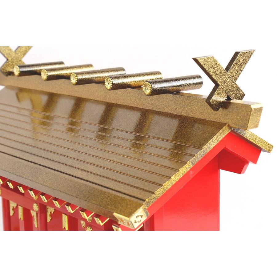 神棚 神具 仏具 やまこう 黄金屋根の稲荷宮 神棚 □ 特上 重ね塗り