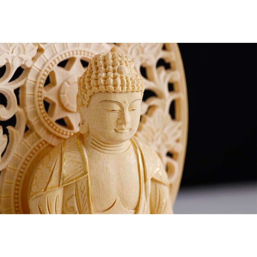 神棚 神具 仏具 やまこう 仏像 □ 白木 2寸【金泥描き】釈迦如来像